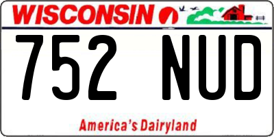 WI license plate 752NUD