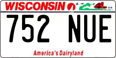 WI license plate 752NUE
