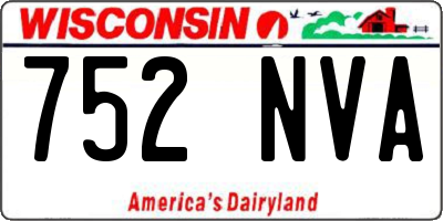 WI license plate 752NVA