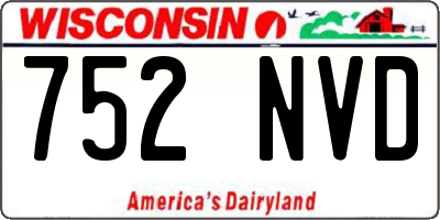 WI license plate 752NVD