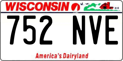 WI license plate 752NVE