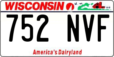WI license plate 752NVF