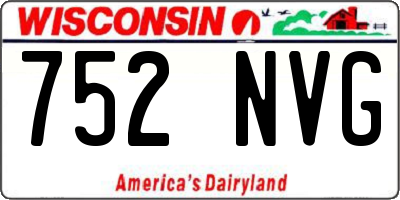 WI license plate 752NVG