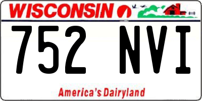WI license plate 752NVI