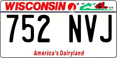 WI license plate 752NVJ