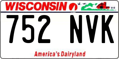WI license plate 752NVK