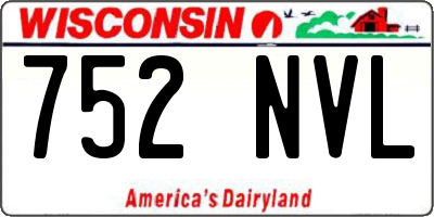 WI license plate 752NVL
