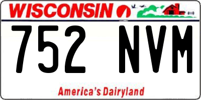 WI license plate 752NVM