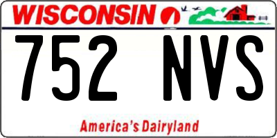 WI license plate 752NVS