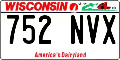 WI license plate 752NVX