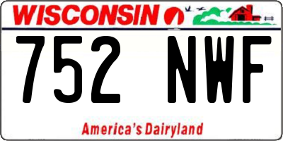WI license plate 752NWF