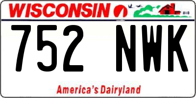 WI license plate 752NWK