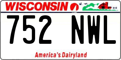 WI license plate 752NWL