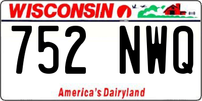 WI license plate 752NWQ