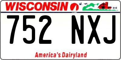WI license plate 752NXJ