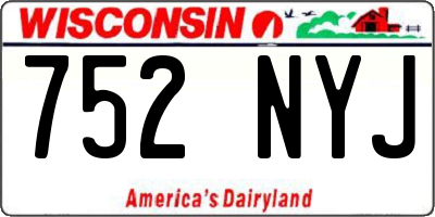 WI license plate 752NYJ