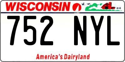 WI license plate 752NYL