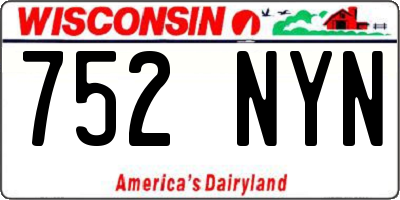 WI license plate 752NYN