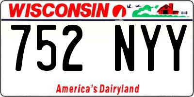 WI license plate 752NYY