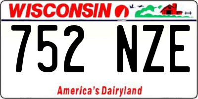 WI license plate 752NZE
