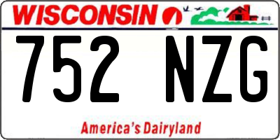 WI license plate 752NZG