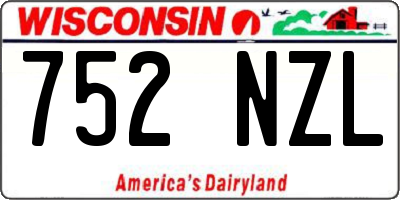 WI license plate 752NZL