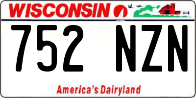 WI license plate 752NZN