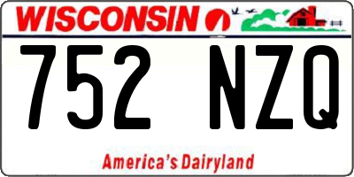 WI license plate 752NZQ