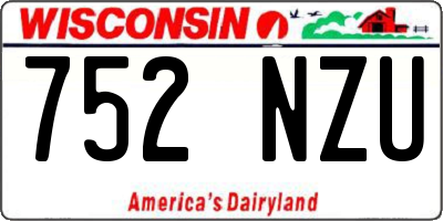WI license plate 752NZU