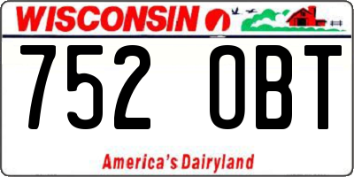 WI license plate 752OBT