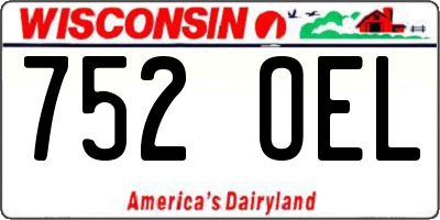 WI license plate 752OEL