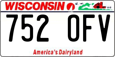 WI license plate 752OFV