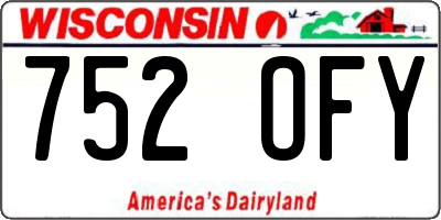 WI license plate 752OFY