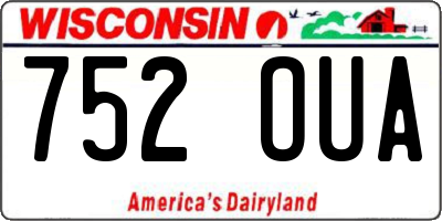 WI license plate 752OUA