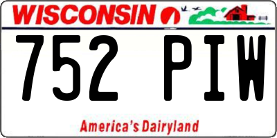 WI license plate 752PIW