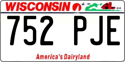 WI license plate 752PJE