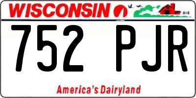 WI license plate 752PJR