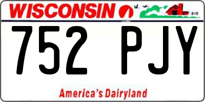 WI license plate 752PJY