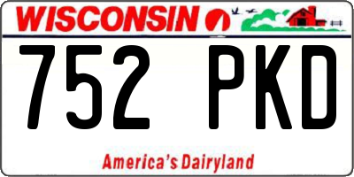 WI license plate 752PKD