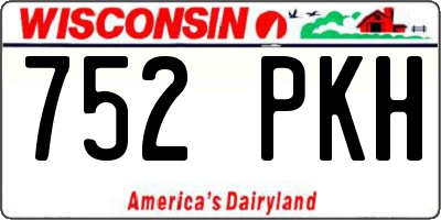WI license plate 752PKH