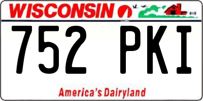 WI license plate 752PKI