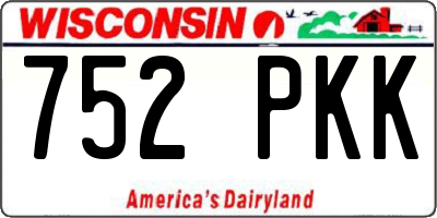 WI license plate 752PKK