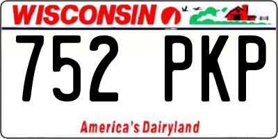 WI license plate 752PKP