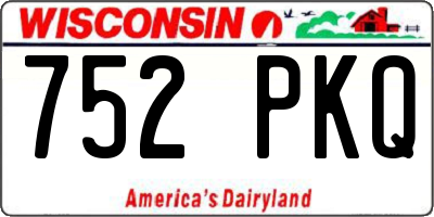 WI license plate 752PKQ