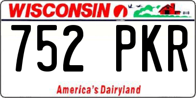 WI license plate 752PKR