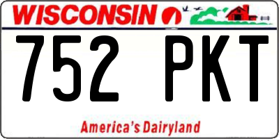 WI license plate 752PKT