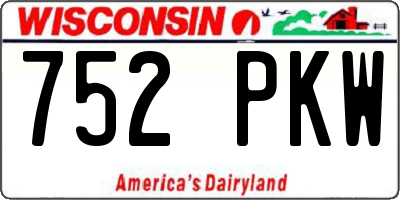 WI license plate 752PKW