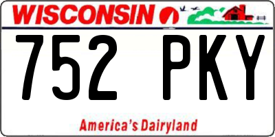 WI license plate 752PKY