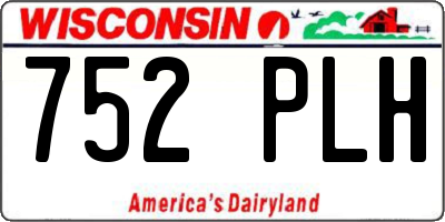 WI license plate 752PLH