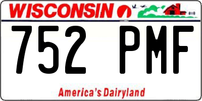 WI license plate 752PMF